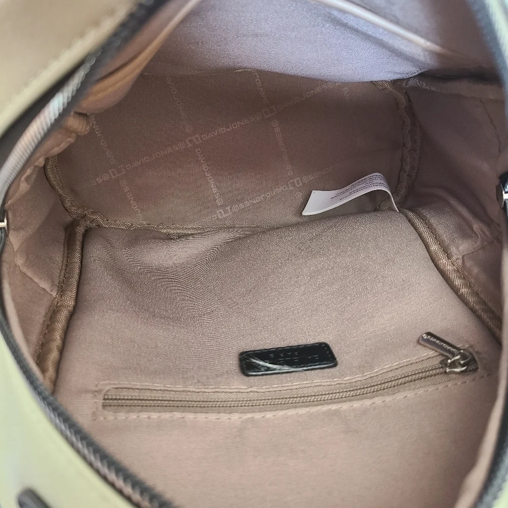 David Jones Pastel Green Mini PU Leather Backpack